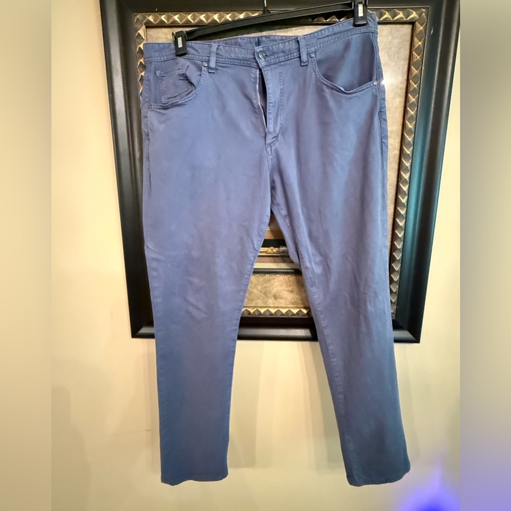 Johnnie-O Pants Mens 5-Pocket blue  Stretch Chino Jeans in Lake Size 36/30